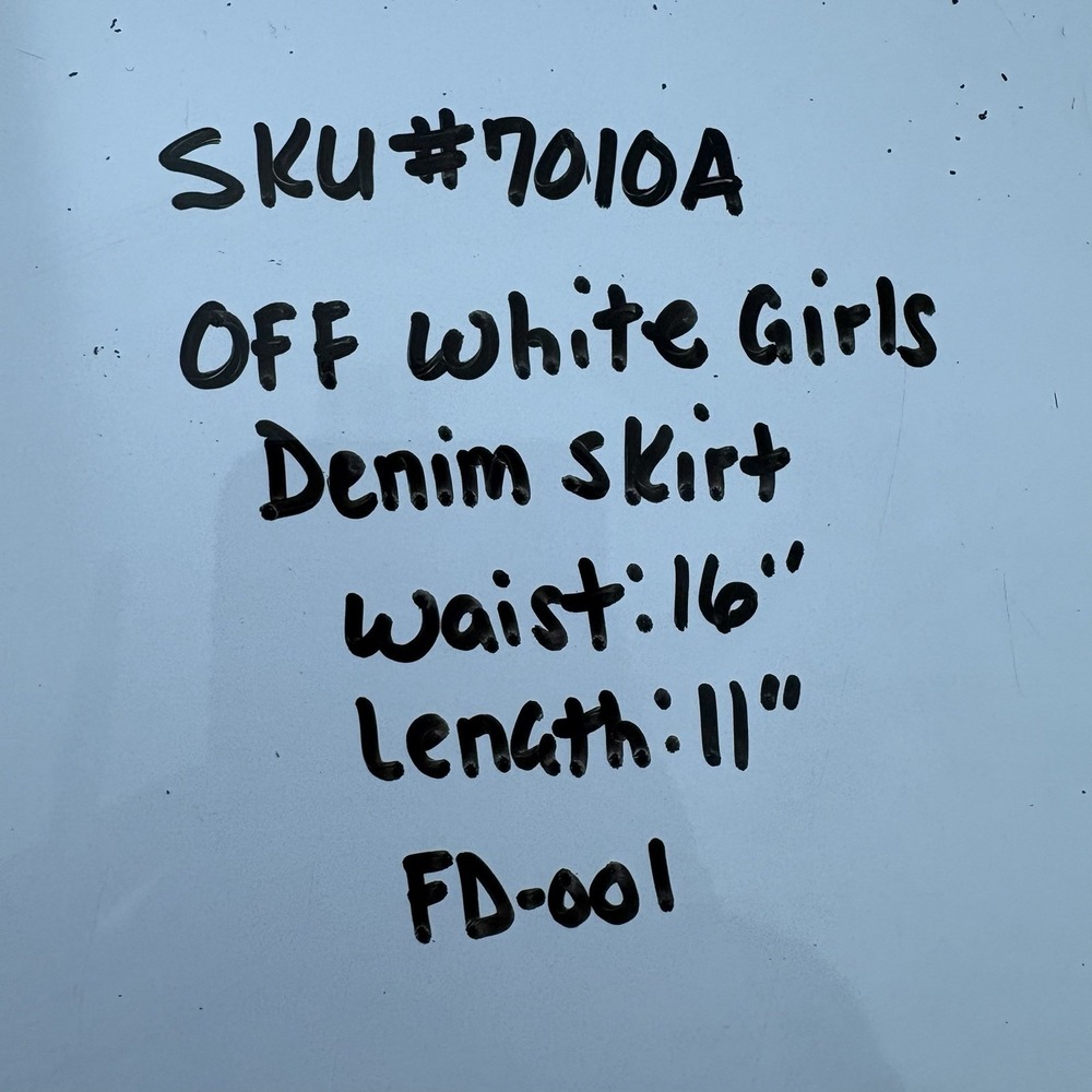 $623 Off White Kids Girl's Blue Logo-Stripe‎ Denim Skirt Size 6 - Picture 13 of 13